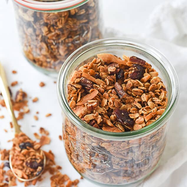 two jars of granola