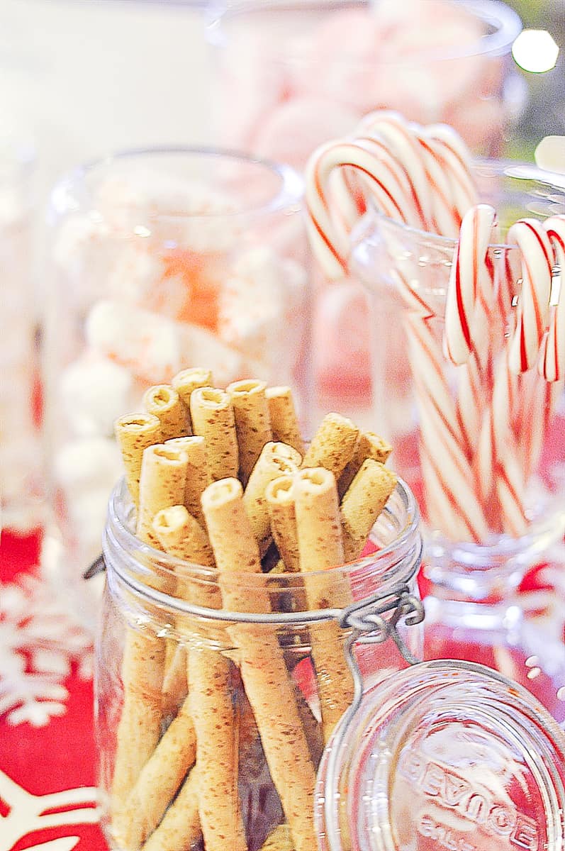 pirouette cookies in a jar