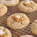 peanut butter blossom cookies on a rack