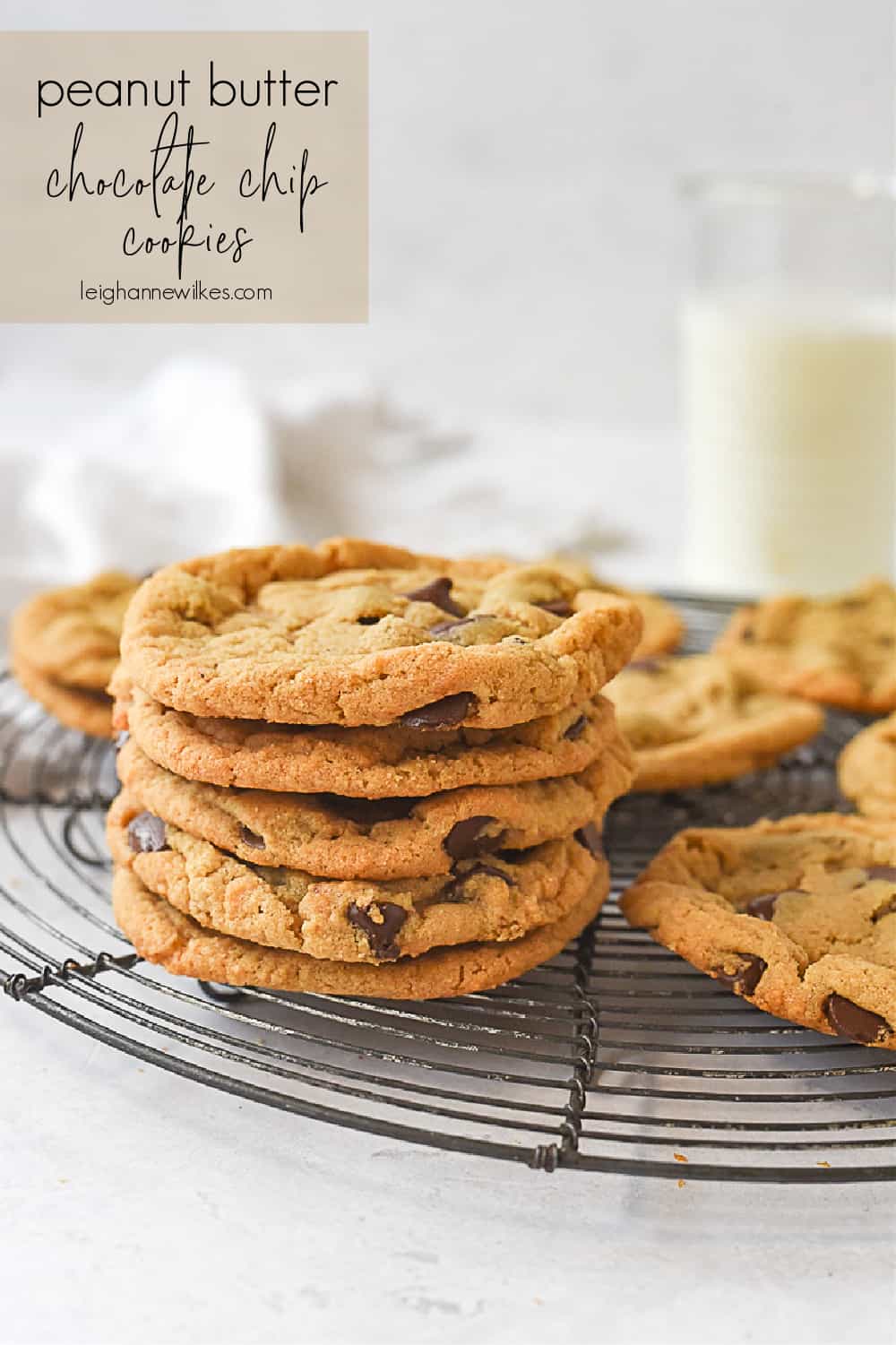 stack of peanut butter cookies