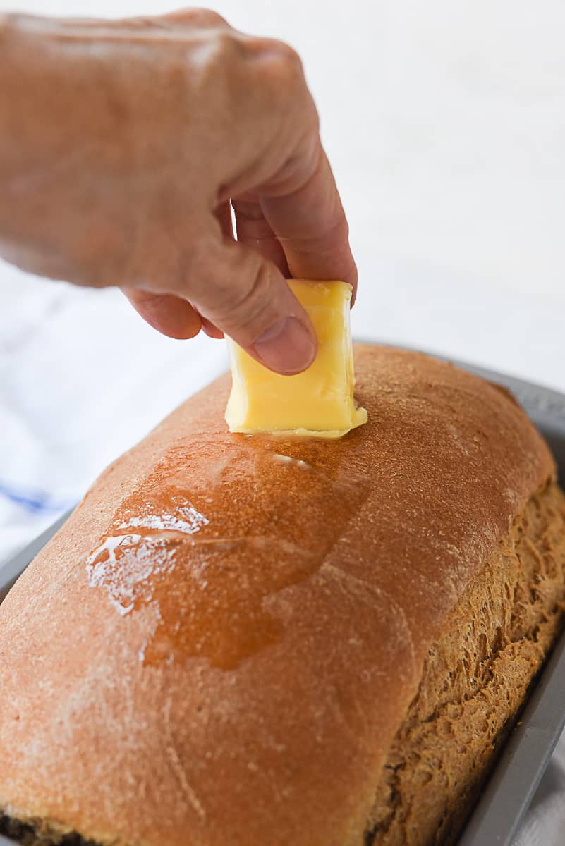 MELTING BUTTER ON BREAD