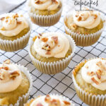 banana cupcakes with nuts on top