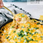 spoon full of cheesy corn dip