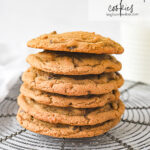 stack of chocolate chip cookies