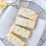 overhead shot of sliced lemon bars