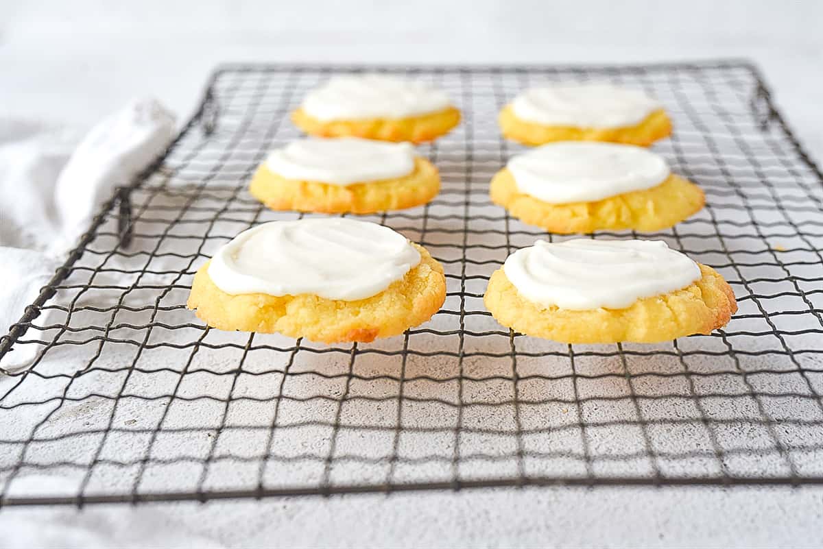 sugar cookies on cooling rack