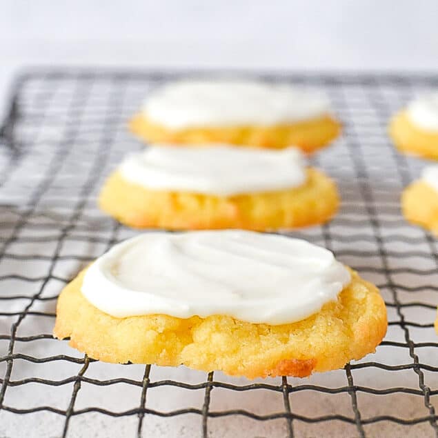 closeup of small batch sugar cookie