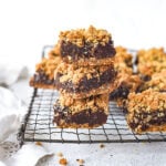 stack of three chocolate oatmeal bars