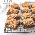 chocolate oatmeal bars on a cooling rack