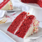 slices of red velvet cake on a plate