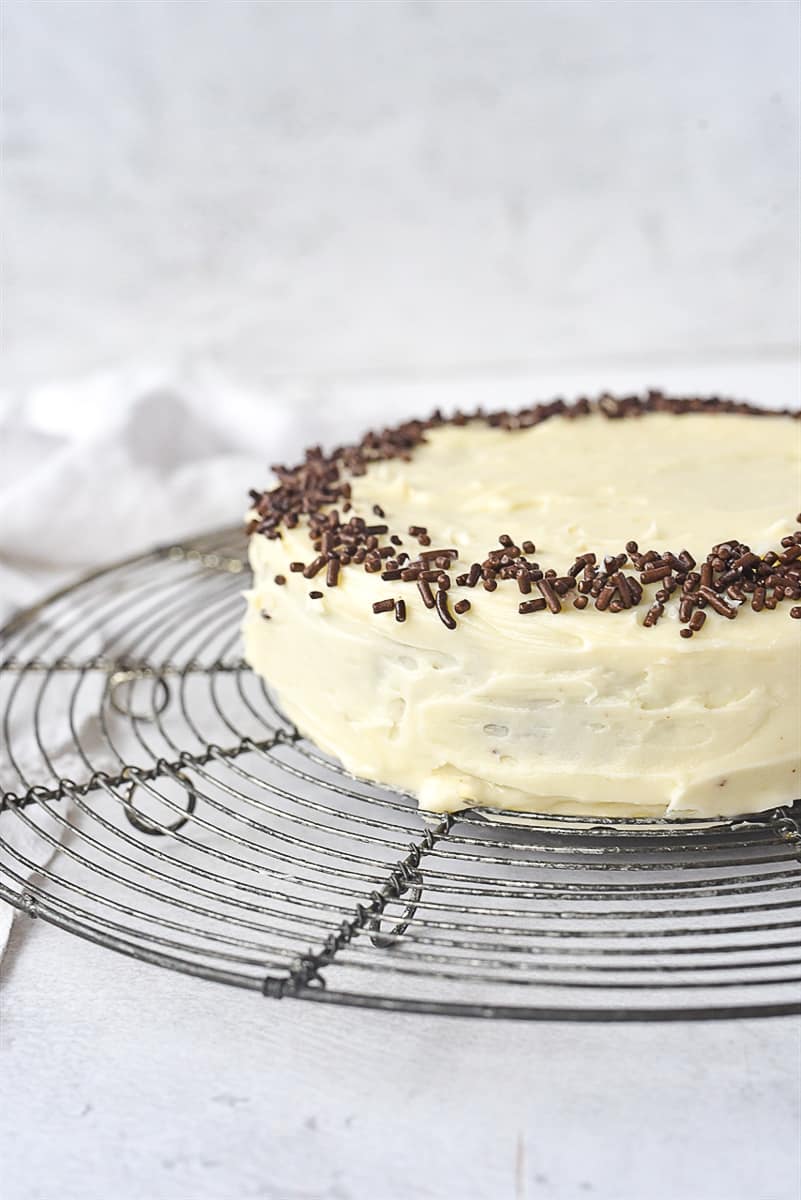 frosted chocolate cake