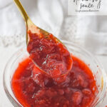 spoonful of strawberry sauce