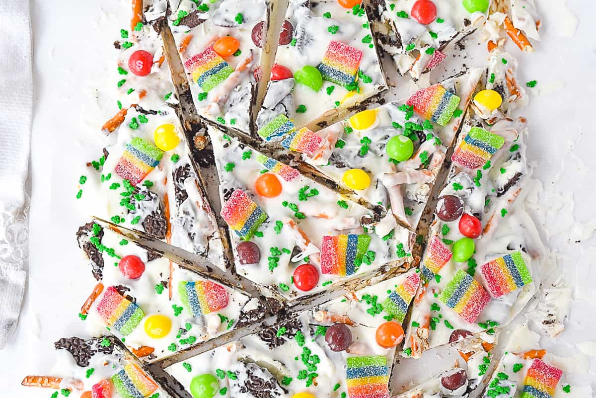 overhead shot of leprechaun bark