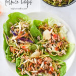 plate of chicken lettuce wraps