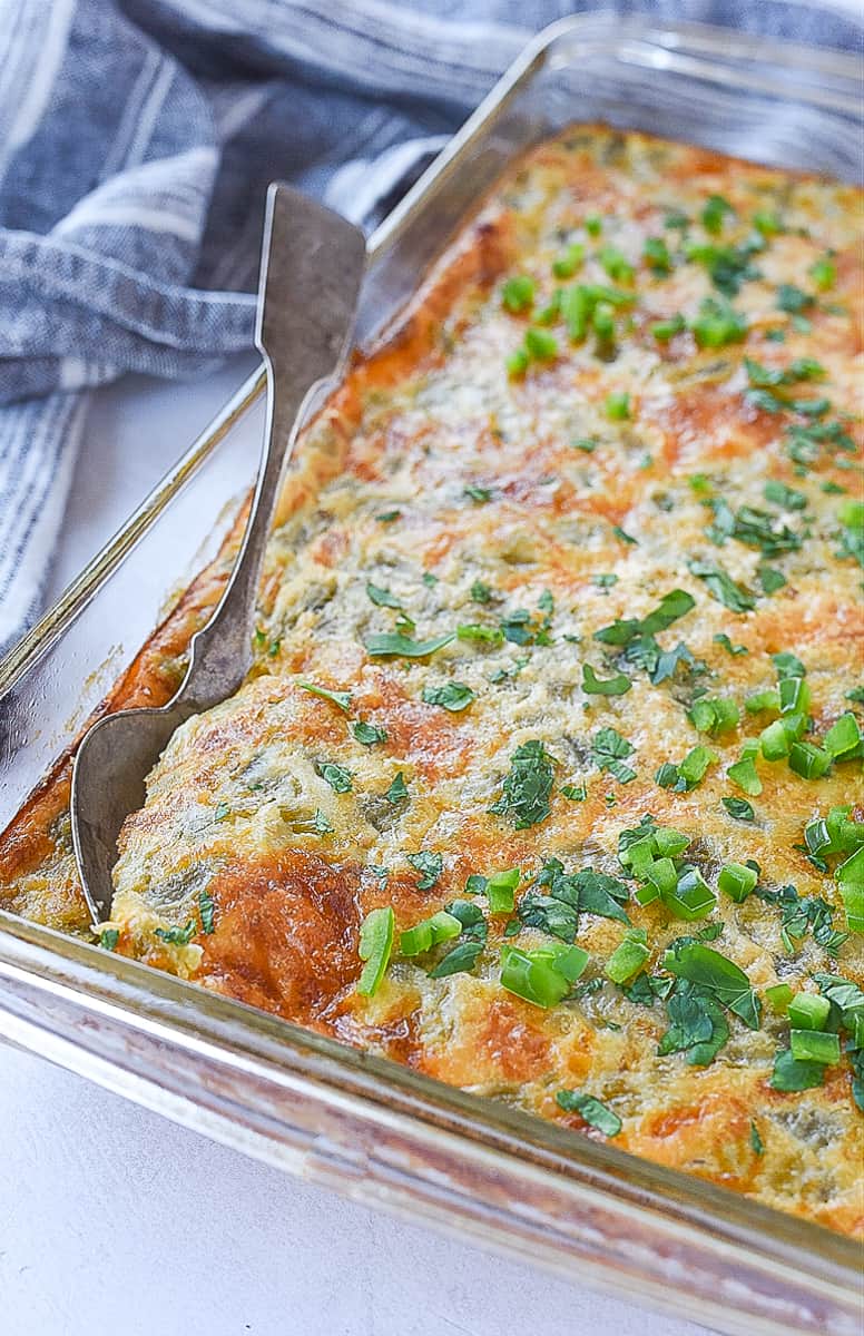 overhead shot of breakfast casserole