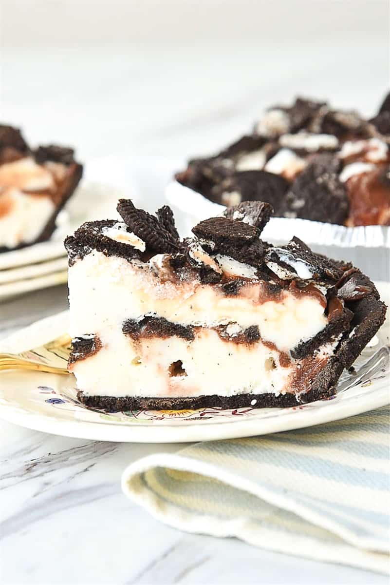 slice of ice cream pie on a plate