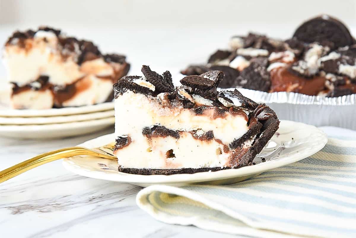 slice of ice cream pie on a plate