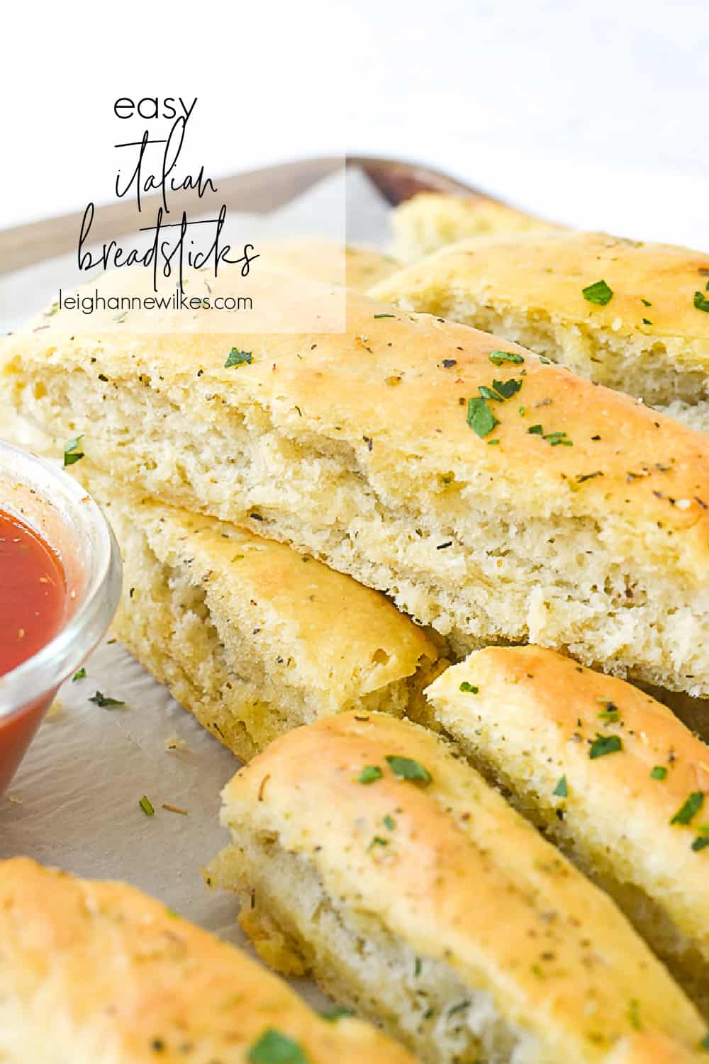 pan of italian breadsticks