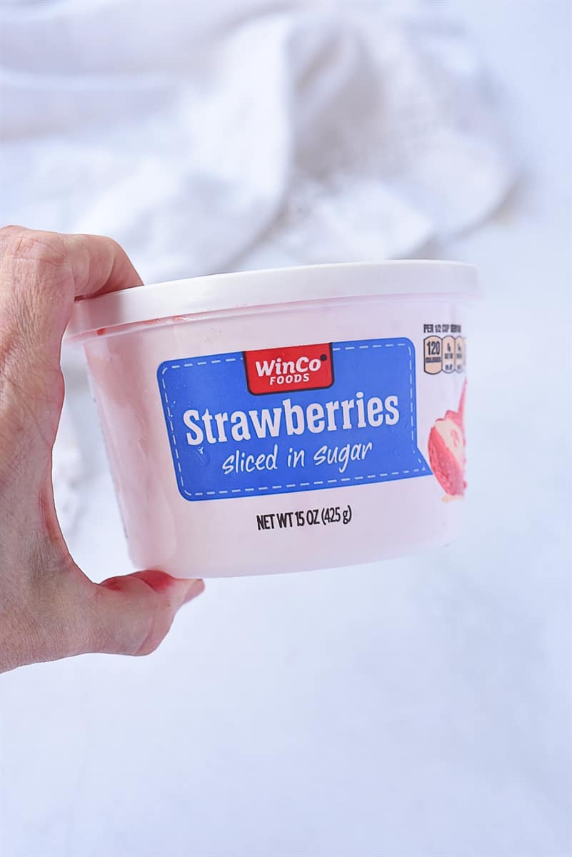 carton of frozen strawgerries