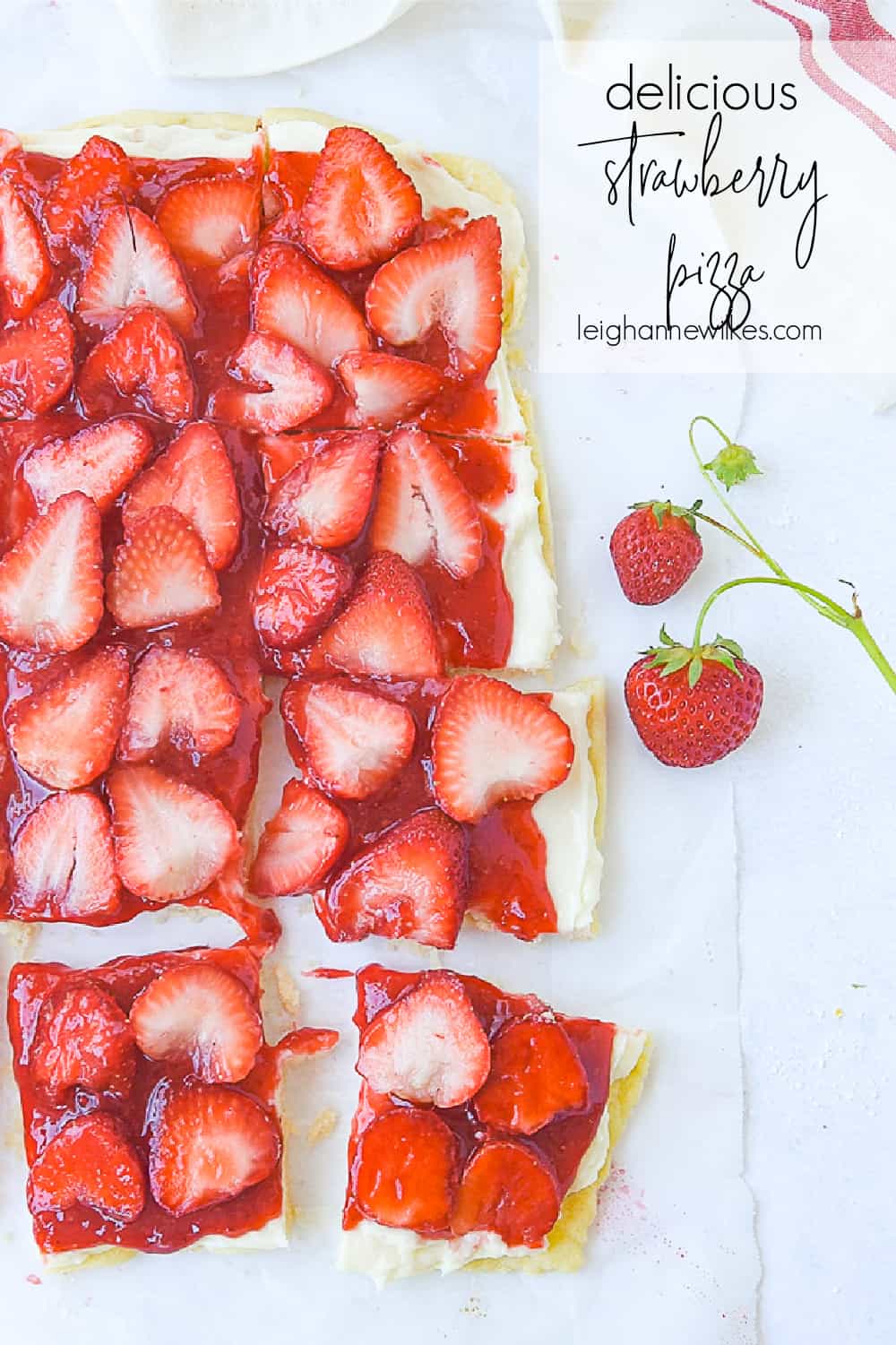 slices of strawberry pizza