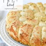 plate of cheesy pull apart bread