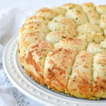 cheesy pull apart bread on a plate