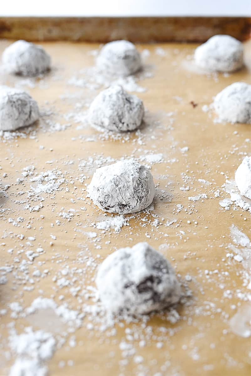 cookie dough on baking sheet