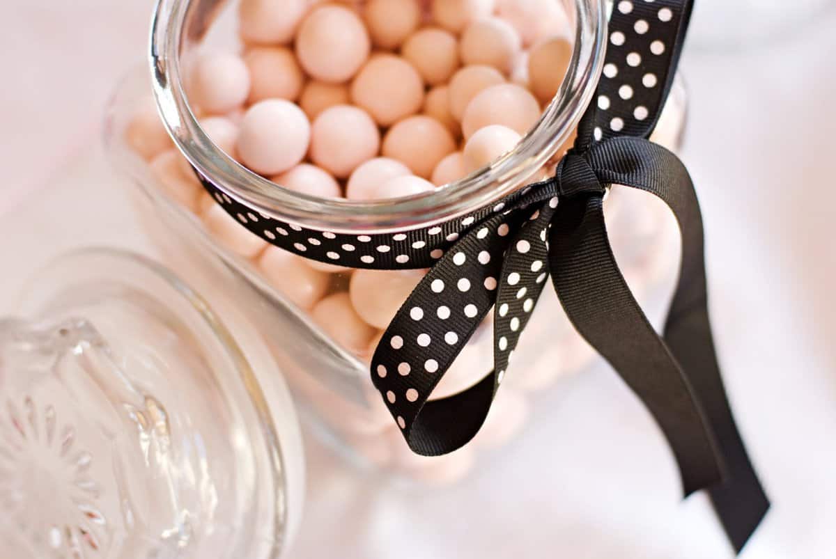 strawberry candy in a jar