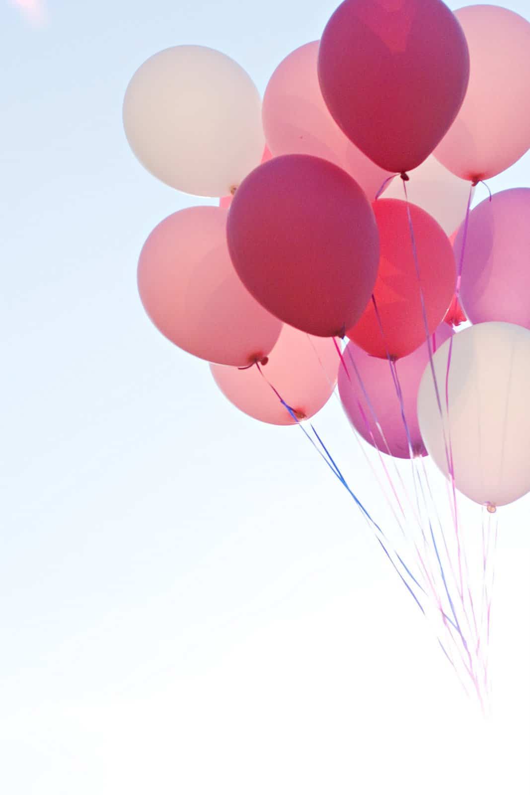 bouquet of pink balloons