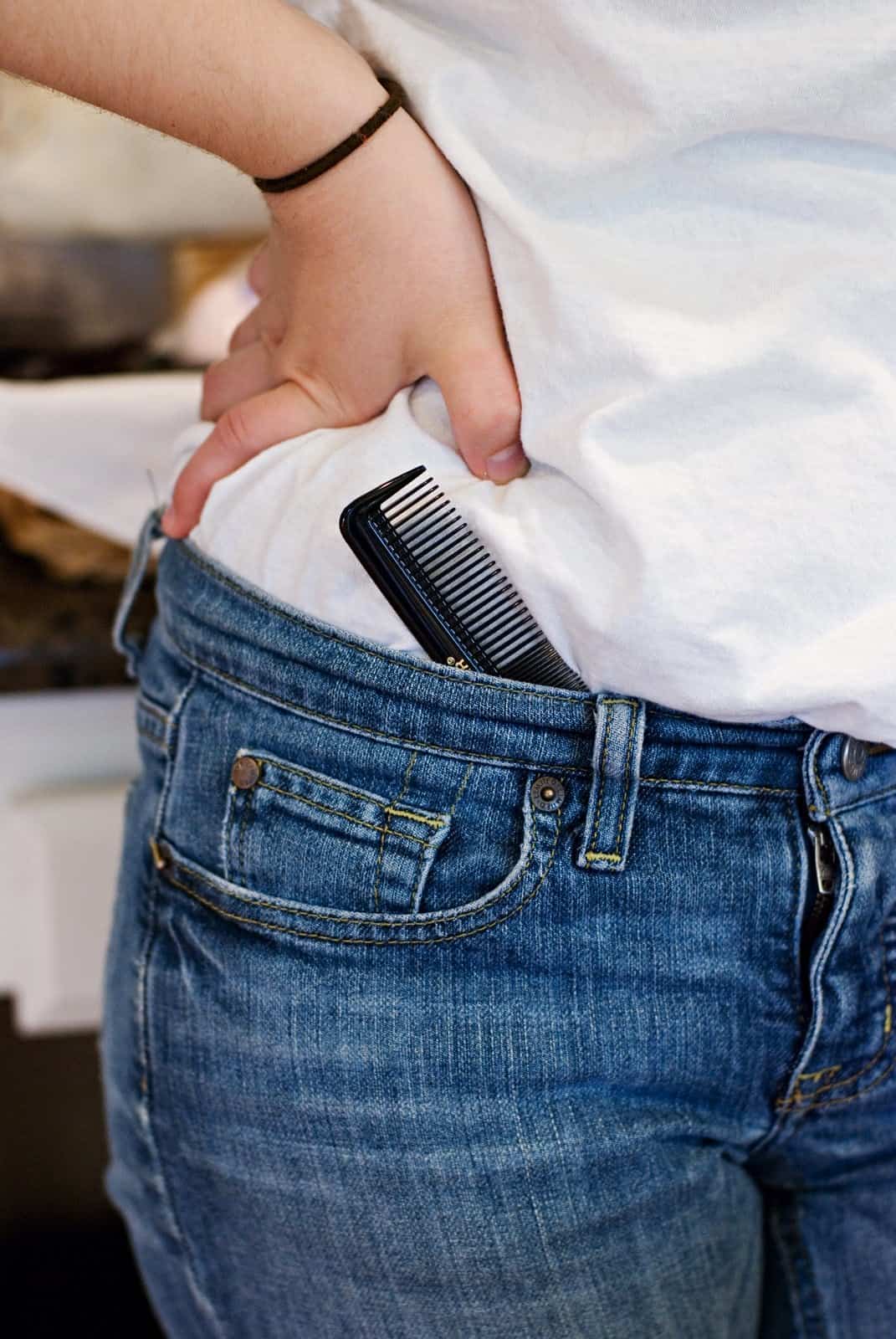 comb in pant pocket