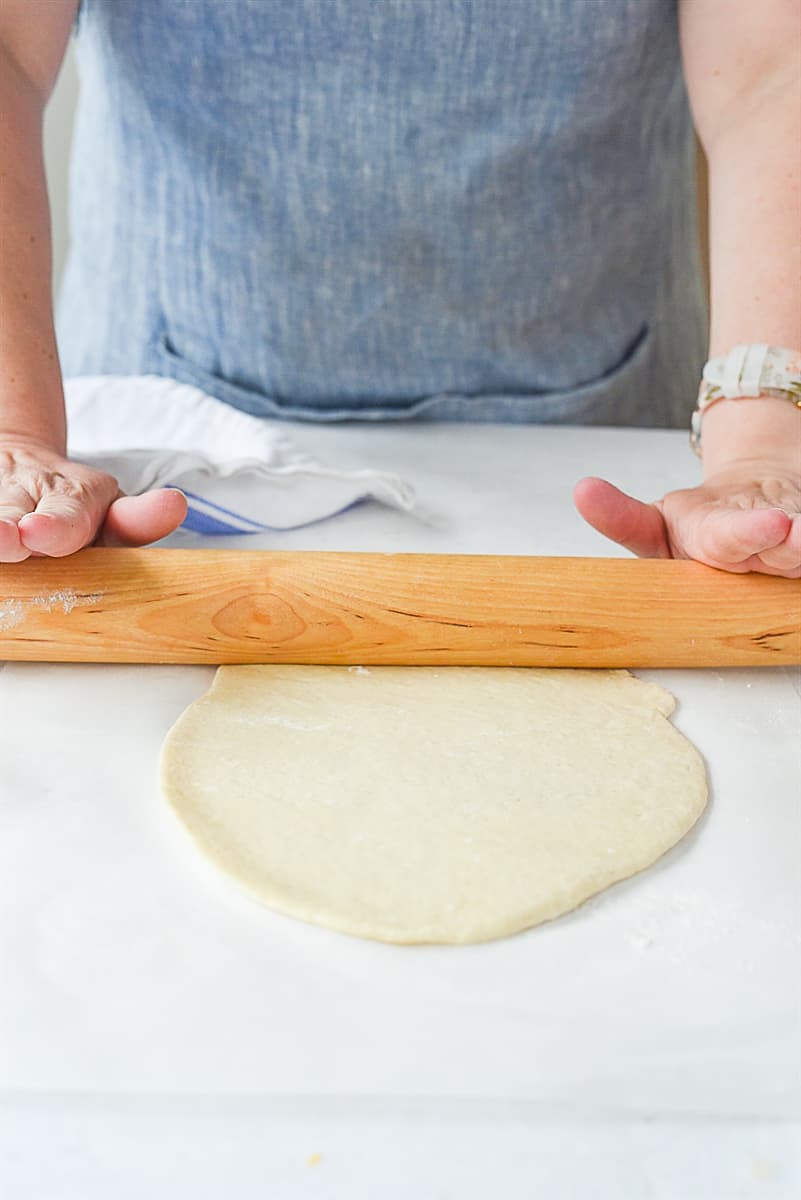 rolling out dough