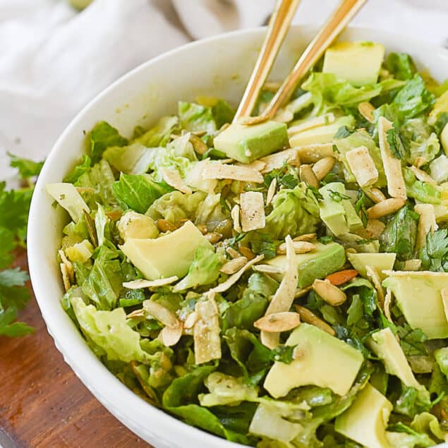 mexican caesar salad in a bowl