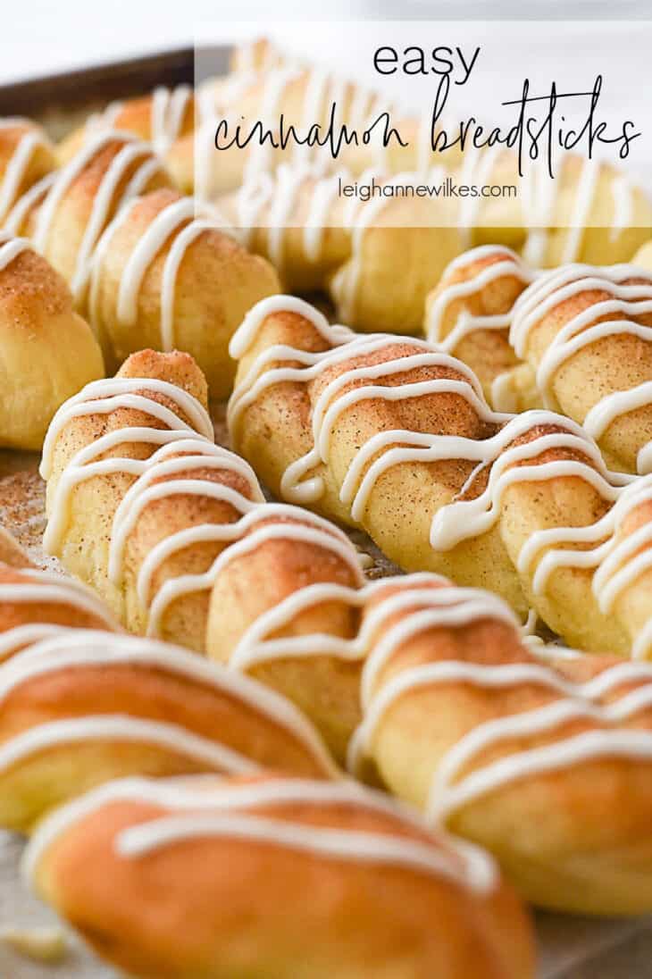 Cinnamon Sugar Breadstick with Cream Cheese Drizzle