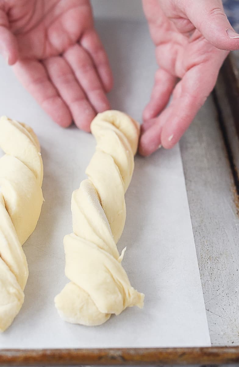 lay dough on baking sheet
