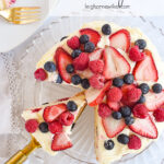 lemon berry cake sliced