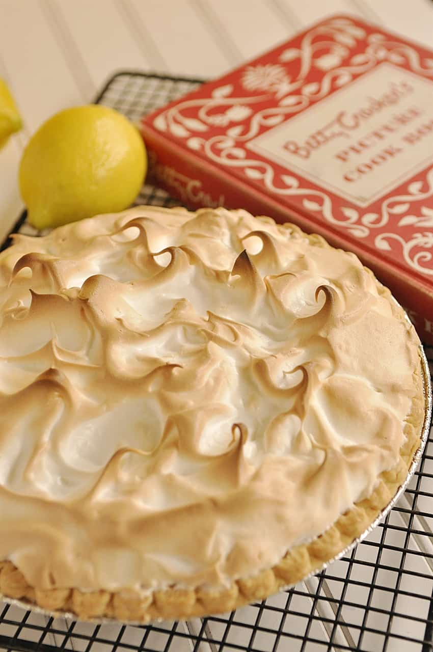 pie next to a cookbook