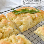 four slices of focaccia bread