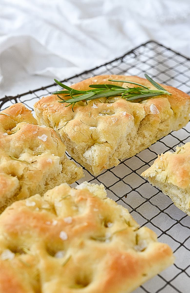 piece of focaccia bread