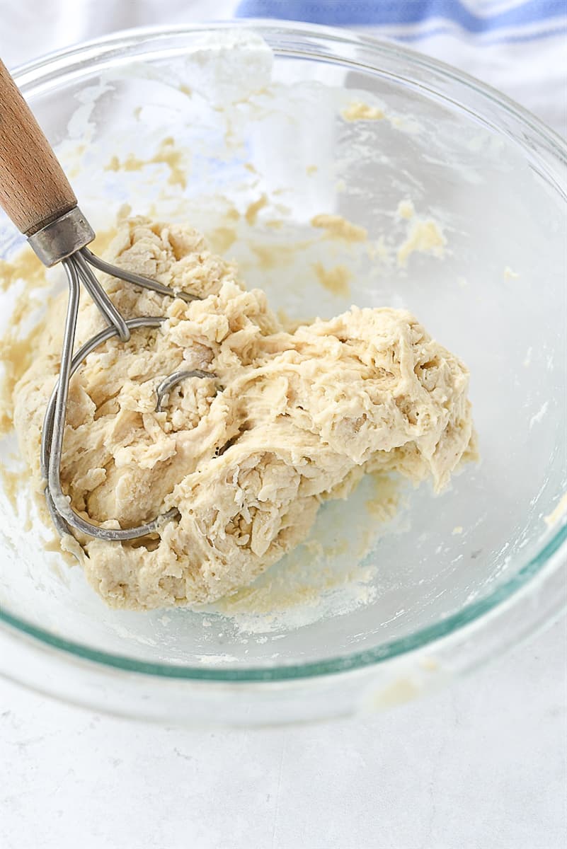 sticky focaccia dough.