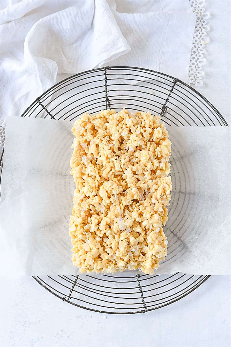 overhead shot of small batch rice krispies