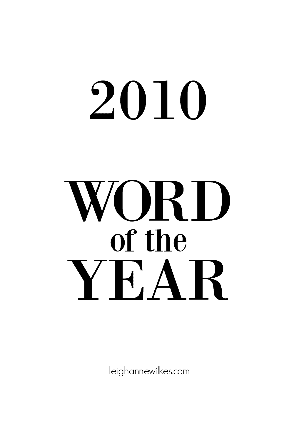 2010 word of the year