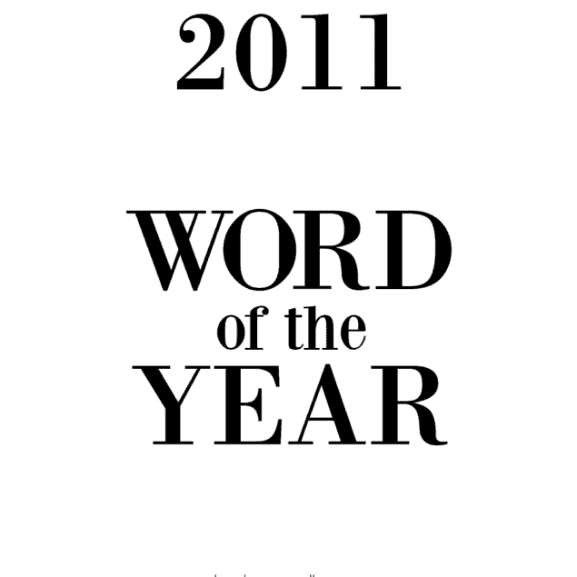 2011 word of the year