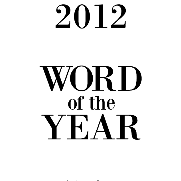 2012 word of the year