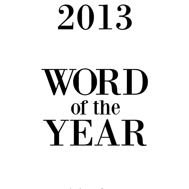 2013 word of the year