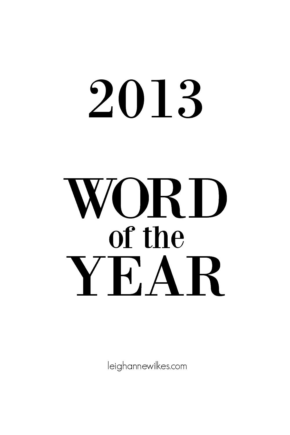 2013 word of the year
