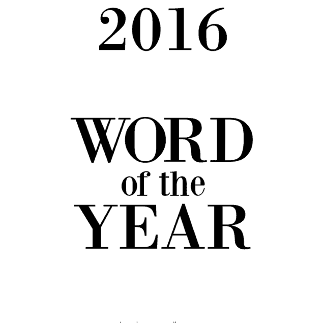 2016 word of the year
