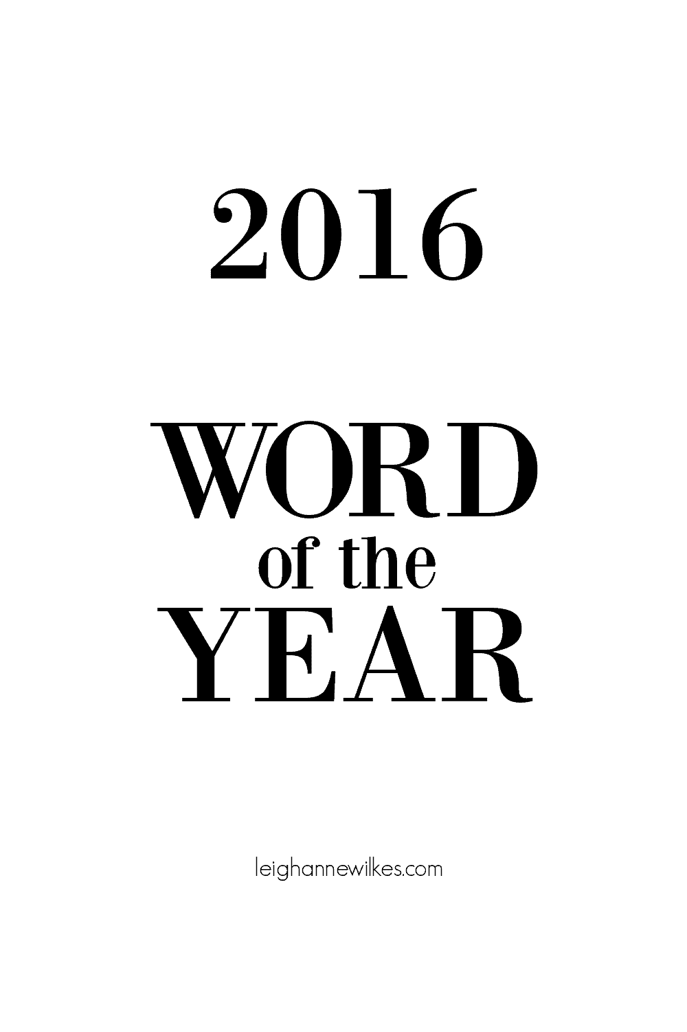 2016 word of the year