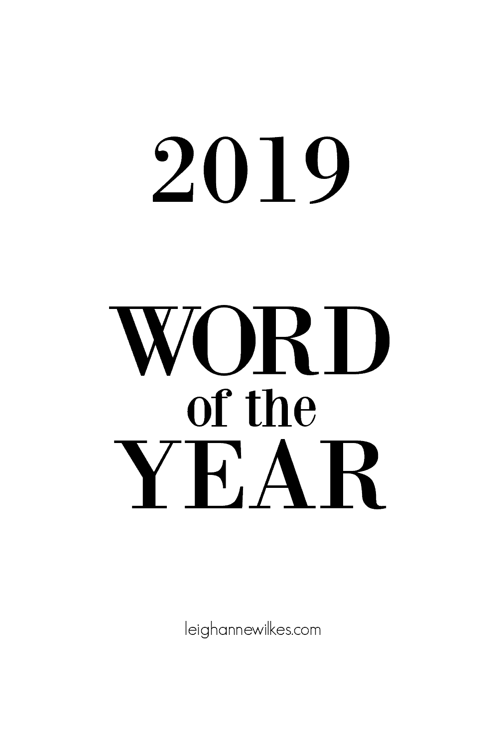 2019 word of the yeaer