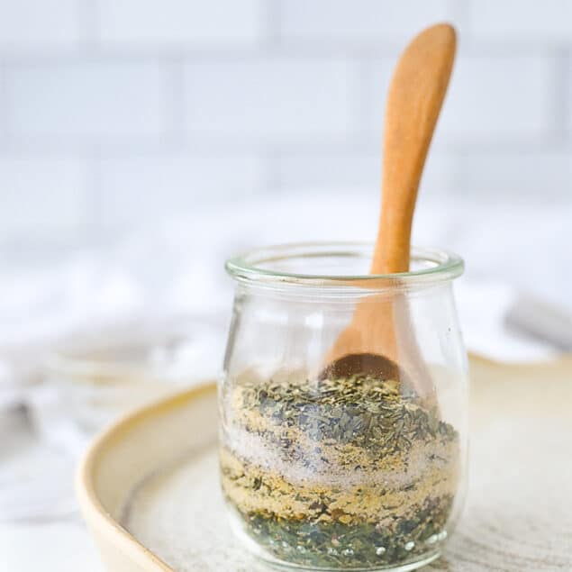 jar of garlic herb spice mix