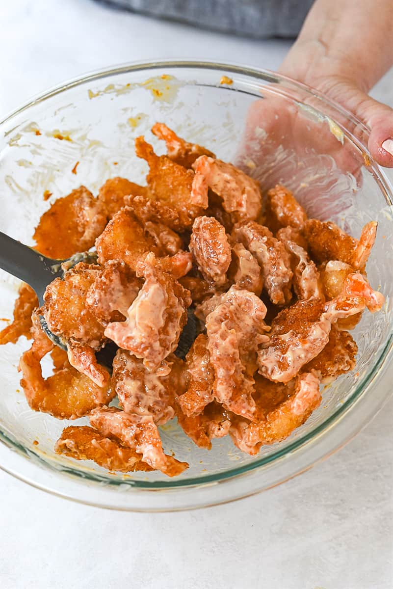 firecracker shrimp in a bowl